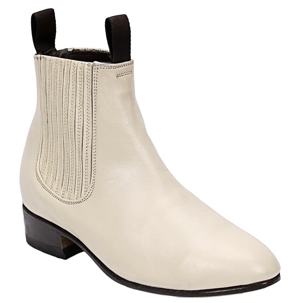 Men´s Silverton Napa All Leather Round Toe Short Boots - Bone - OriginalWestern.com