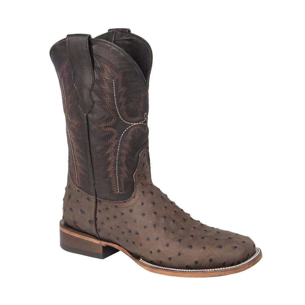 Men´s Silverton Owen All Leather Wide Square Toe Boots - Brown - OriginalWestern.com