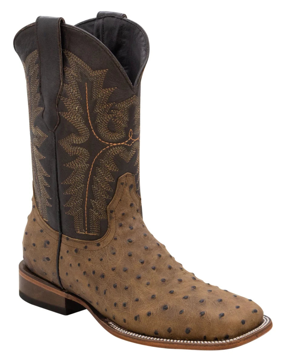 Men´s Silverton Owen All Leather Wide Square Toe Boots - Tobacco - OriginalWestern.com