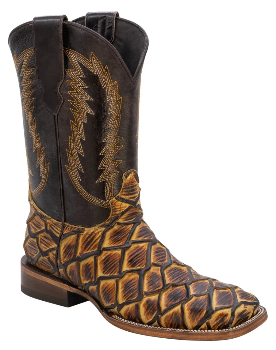 Men´s Silverton Paladin All Leather Wide Square Toe Boots-Honey