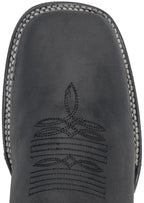 Men´s Silverton Patriot All Leather Wide Square Toe Boots - Black - OriginalWestern.com