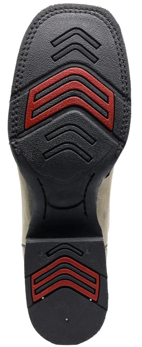 Men´s Silverton Phoenix Genuine Leather Wide Square Toe Boots - Gray - OriginalWestern.com