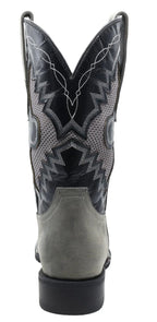 Men´s Silverton Phoenix Genuine Leather Wide Square Toe Boots - Gray - OriginalWestern.com
