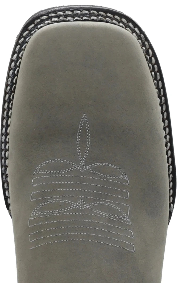 Men´s Silverton Phoenix Genuine Leather Wide Square Toe Boots - Gray - OriginalWestern.com