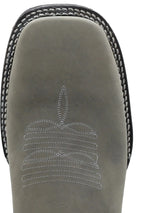 Men´s Silverton Phoenix Genuine Leather Wide Square Toe Boots - Gray - OriginalWestern.com