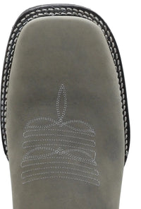 Men´s Silverton Phoenix Genuine Leather Wide Square Toe Boots - Gray - OriginalWestern.com