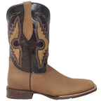Men´s Silverton Phoenix Genuine Leather Wide Square Toe Boots - Tobacco - OriginalWestern.com