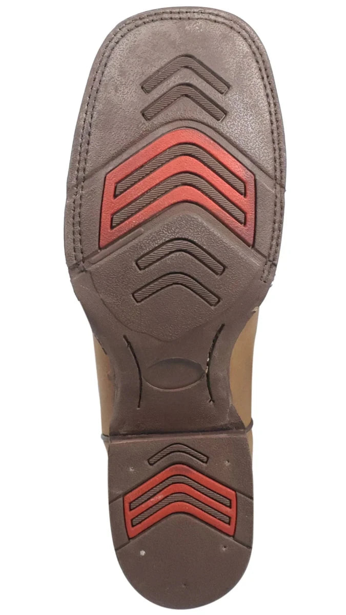 Men´s Silverton Phoenix Genuine Leather Wide Square Toe Boots - Tobacco - OriginalWestern.com