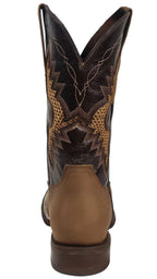 Men´s Silverton Phoenix Genuine Leather Wide Square Toe Boots - Tobacco - OriginalWestern.com