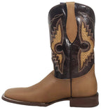 Men´s Silverton Phoenix Genuine Leather Wide Square Toe Boots - Tobacco - OriginalWestern.com
