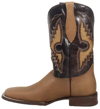 Men´s Silverton Phoenix Genuine Leather Wide Square Toe Boots - Tobacco - OriginalWestern.com