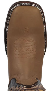 Men´s Silverton Phoenix Genuine Leather Wide Square Toe Boots - Tobacco - OriginalWestern.com
