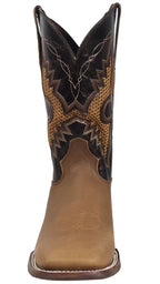 Men´s Silverton Phoenix Genuine Leather Wide Square Toe Boots - Tobacco - OriginalWestern.com