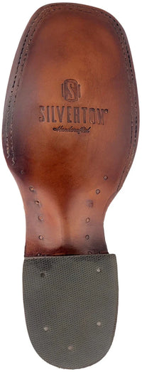 Men´s Silverton Pirarucu Mate Print Leather Wide Square Toe Boots - Shedron - OriginalWestern.com