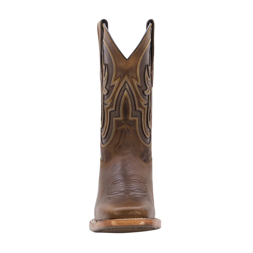 Men´s Silverton Ranch All Leather Square Toe Boots - Brown - OriginalWestern.com