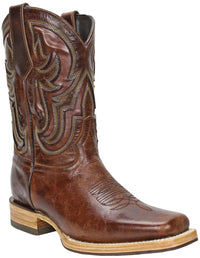 Men´s Silverton Ranch All Leather Square Toe Boots - Shedron - OriginalWestern.com