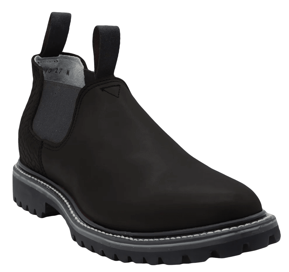 Men´s Silverton Rodeo All Leather Round Toe Work Shoes - Black - OriginalWestern.com