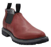 Men´s Silverton Rodeo All Leather Round Toe Work Shoes - Wine - OriginalWestern.com