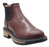 Men´s Silverton Rudy All Leather Round Toe Short Work Boots - Wine - OriginalWestern.com
