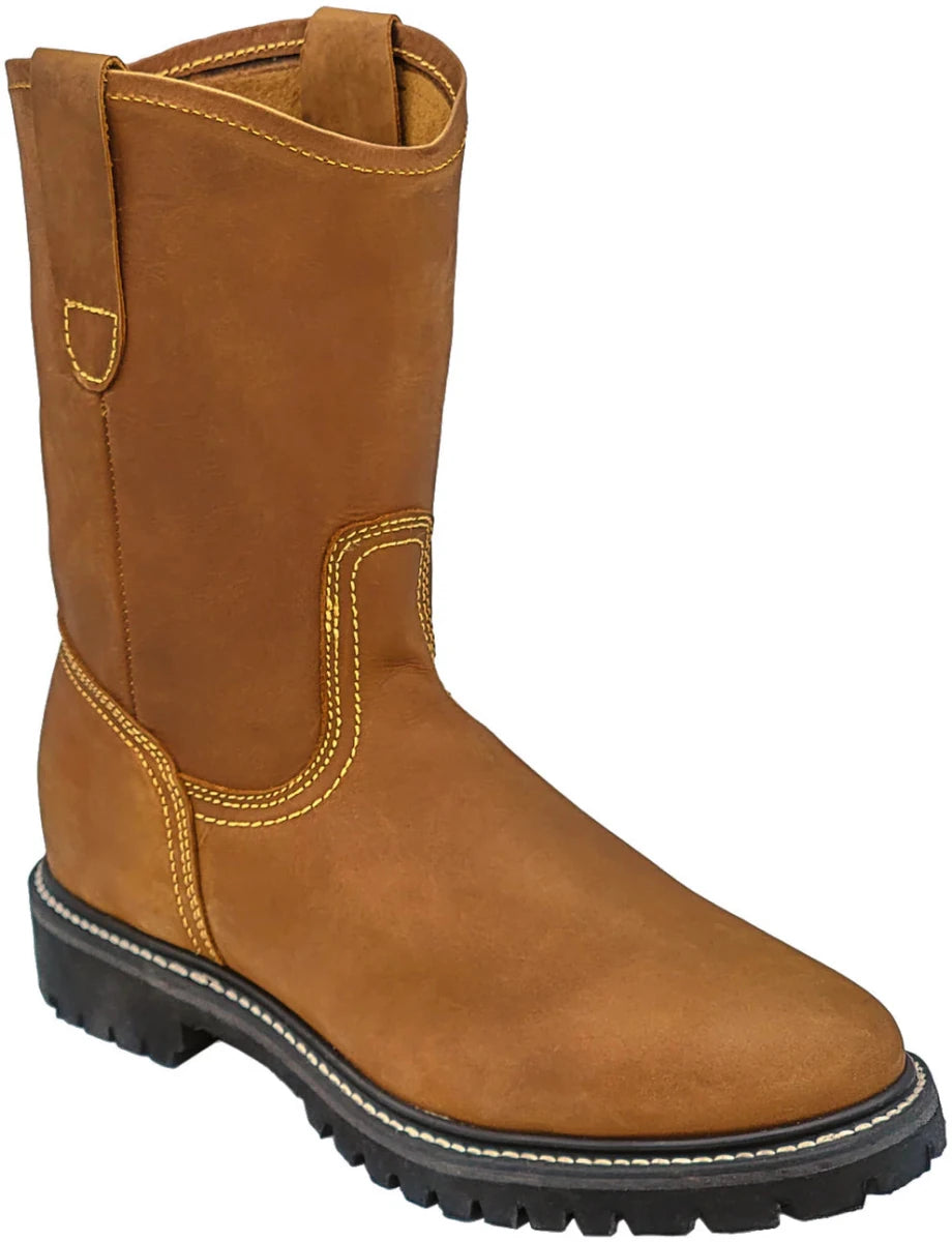 Men´s Silverton Sierra All Leather Round Toe Work Boots - Honey - OriginalWestern.com