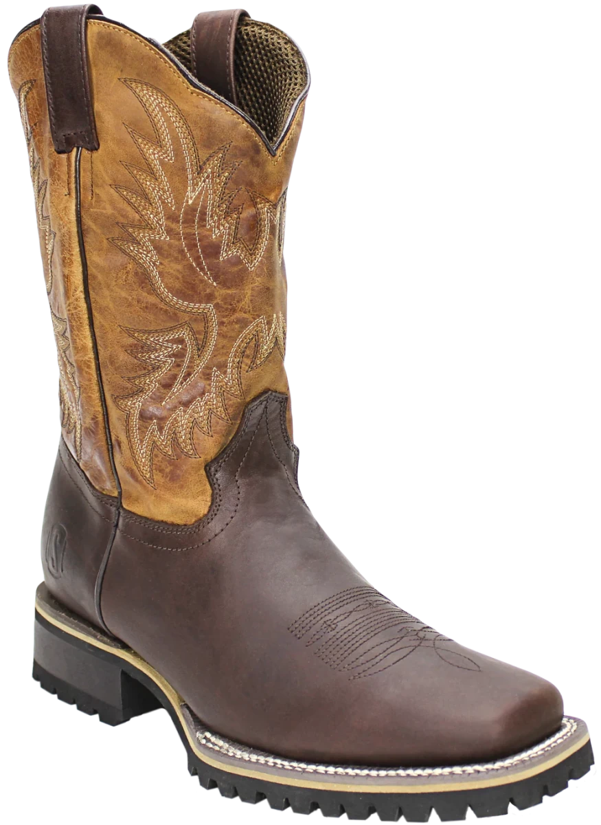 Men´s Silverton Square Toe Boots - Brown - OriginalWestern.com