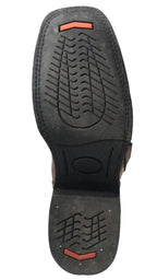Men´s Silverton Stockton All Leather Square Toe Boots - Chocolate - OriginalWestern.com