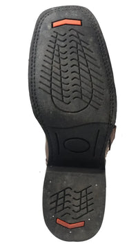 Men´s Silverton Stockton All Leather Square Toe Boots - Chocolate - OriginalWestern.com