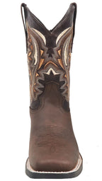Men´s Silverton Stockton All Leather Square Toe Boots - Chocolate - OriginalWestern.com