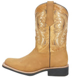 Men´s Silverton Stockton All Leather Square Toe Boots - Honey - OriginalWestern.com