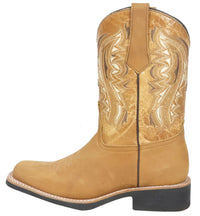 Men´s Silverton Stockton All Leather Square Toe Boots - Honey - OriginalWestern.com