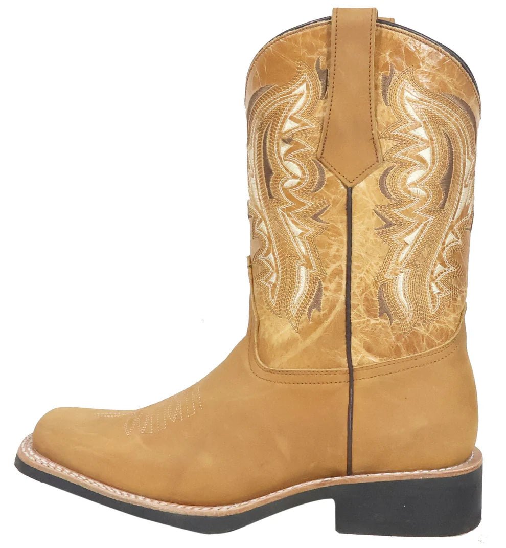 Men´s Silverton Stockton All Leather Square Toe Boots - Honey - OriginalWestern.com