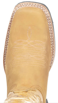 Men´s Silverton Stockton All Leather Square Toe Boots - Honey - OriginalWestern.com