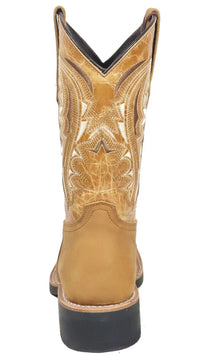 Men´s Silverton Stockton All Leather Square Toe Boots - Honey - OriginalWestern.com