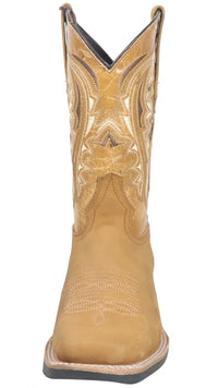 Men´s Silverton Stockton All Leather Square Toe Boots - Honey - OriginalWestern.com