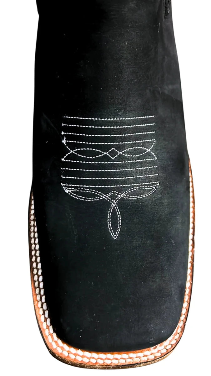 Men´s Silverton Tony Buck All Leather Wide Square Toe Short Boots - Black - OriginalWestern.com