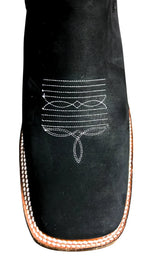 Men´s Silverton Tony Buck All Leather Wide Square Toe Short Boots - Black - OriginalWestern.com