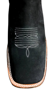 Men´s Silverton Tony Buck All Leather Wide Square Toe Short Boots - Black - OriginalWestern.com