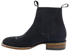 Men´s Silverton Tony Buck All Leather Wide Square Toe Short Boots - Black - OriginalWestern.com