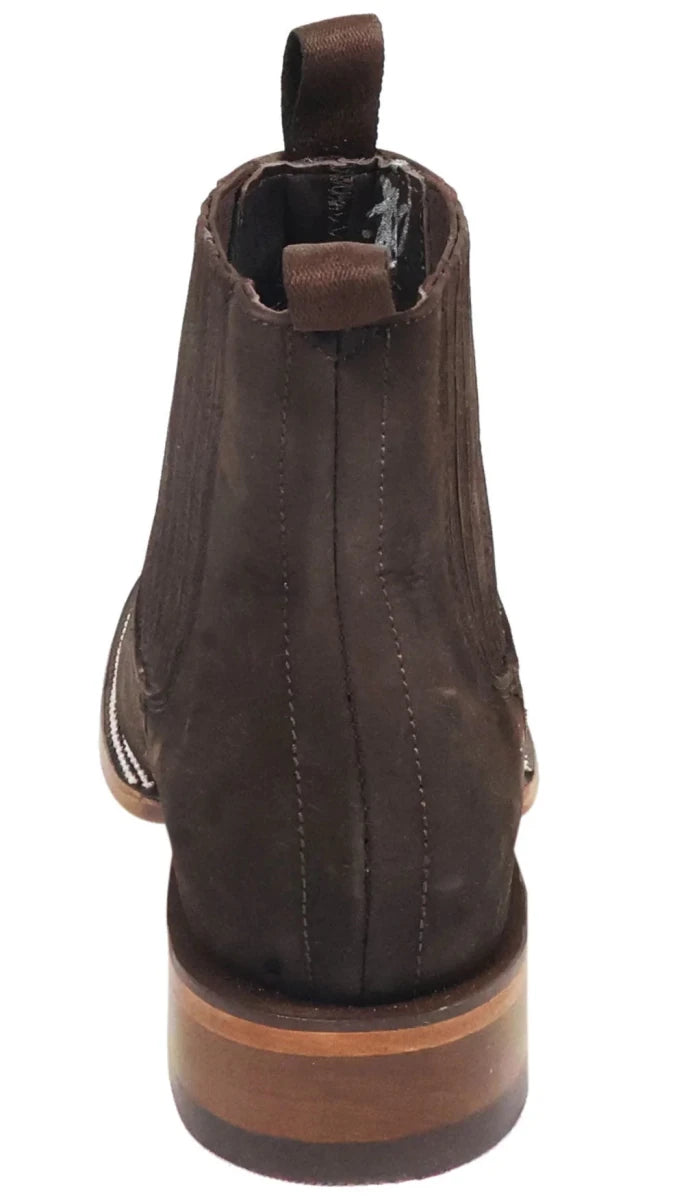 Men´s Silverton Tony Buck All Leather Wide Square Toe Short Boots - Brown - OriginalWestern.com