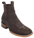 Men´s Silverton Tony Buck All Leather Wide Square Toe Short Boots - Brown - OriginalWestern.com
