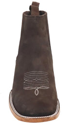 Men´s Silverton Tony Buck All Leather Wide Square Toe Short Boots - Brown - OriginalWestern.com