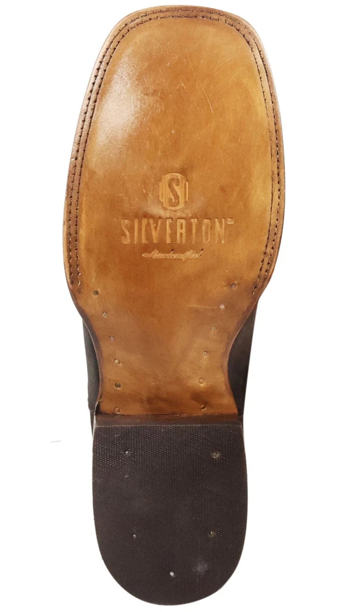 Men´s Silverton Tony Buck All Leather Wide Square Toe Short Boots - Brown - OriginalWestern.com