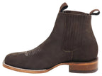 Men´s Silverton Tony Buck All Leather Wide Square Toe Short Boots - Brown - OriginalWestern.com