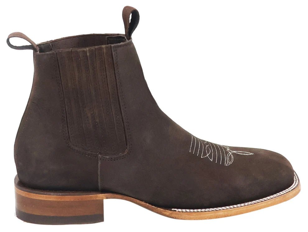 Men´s Silverton Tony Buck All Leather Wide Square Toe Short Boots - Brown - OriginalWestern.com