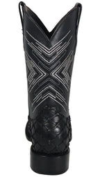 Men´s Silverton Tucxon All Leather Wide Square Toe Boots - Black/Black - OriginalWestern.com