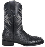 Men´s Silverton Tucxon All Leather Wide Square Toe Boots - Black/Black - OriginalWestern.com