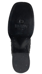 Men´s Silverton Tucxon All Leather Wide Square Toe Boots - Black/Black - OriginalWestern.com