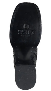 Men´s Silverton Tucxon All Leather Wide Square Toe Boots - Black/Black - OriginalWestern.com