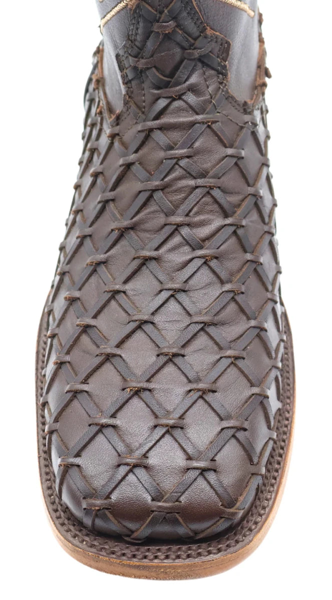 Men´s Silverton Tucxon All Leather Wide Square Toe Boots - Brown/Brown - OriginalWestern.com