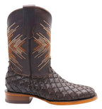 Men´s Silverton Tucxon All Leather Wide Square Toe Boots - Brown/Brown - OriginalWestern.com